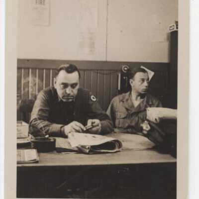 Two Men at Desk - Fort Lewis Washington - No Date