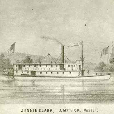 Sternwheeler "Jennie Clark" 1858 - Photo of Drawing
