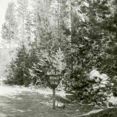 Barlow Trail Road - Modern Trail Marker "Barlow Road 1846"