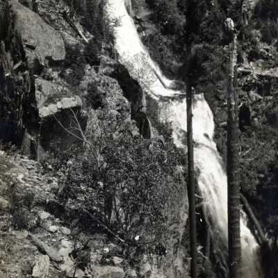 Postcard of waterfall, Rhododendron, Oregon - 1915