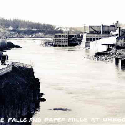 Willamette Falls and Paper Mills at Oregon City