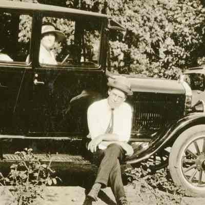 Unidentified People in a Car Park - Talbert Collection