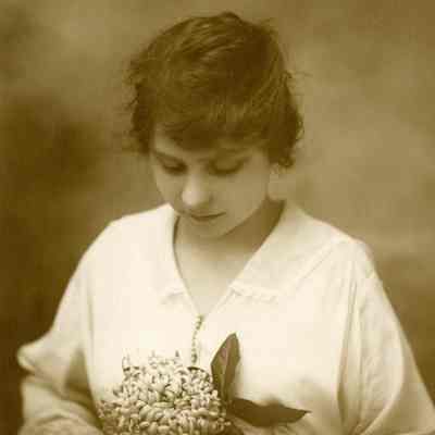 Portrait of Girl with Flower