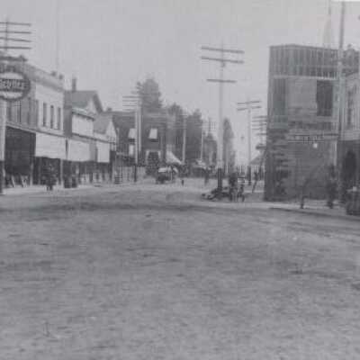 Oregon City 1896 - Main Street looking NE Toward Sixth Street