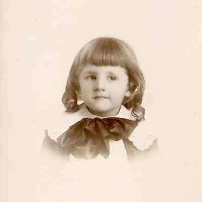 Portrait of Unknown Child with White Collar
