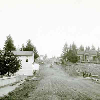Oregon City 1899 - Construction on 7th Street viewed from Washington Street