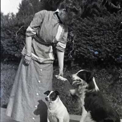 Nan Cochran's with Two Dogs.