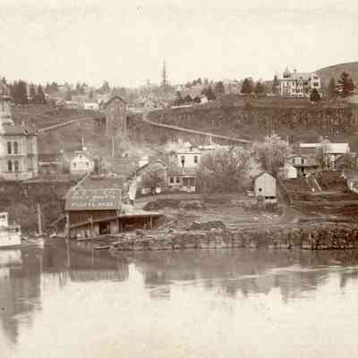 Oregon City - 1893 - 8th Street Dock to Suspension Bridge