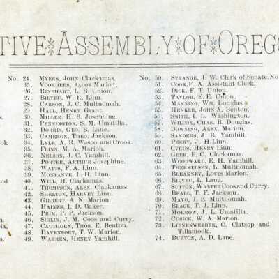 Names of Legislators on Back of Photo