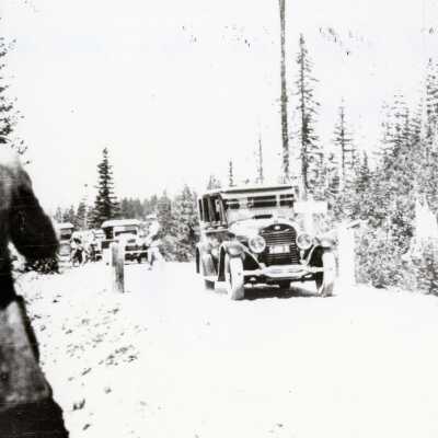 First Car on the Mt. Hood Loop Highway - 1936