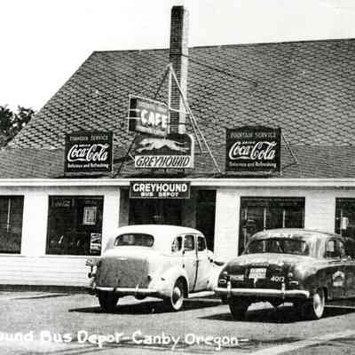 Canby, Oregon 1930's - Greyhound Bus Depot