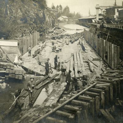 Willamette Falls Locks - Restoration - 1901