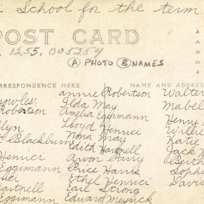 Student Names on Back of Photo