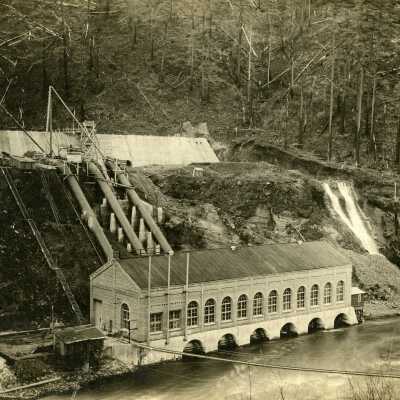 Cazadero Dam/Power Plant 1910 - Clackamas River Oregon