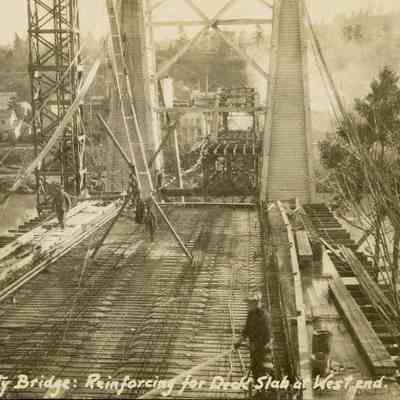 Arch Bridge Construction between Oregon City/West Linn Oregon 25 Mar 1922