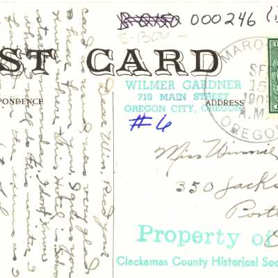 Wilhoit Springs Hotel - 1908 - Back of Post Card