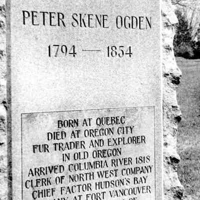 Oregon City - Gravestone of Peter Skene Ogden - Mountain View Cemetery