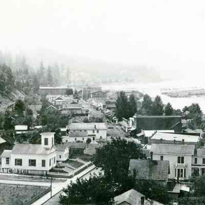 Oregon City 1885 - 7th and Main Streets - Viewed from Courthouse Tower