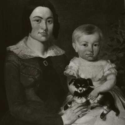 Mrs. Forbes Barclay and son, Peter, Painted 1847.