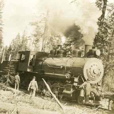 Steam Locomotive Train Used in Logging