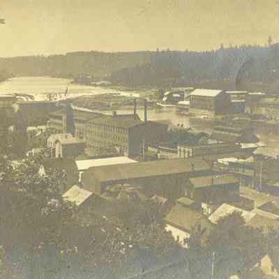 Oregon City 1902 - 4th and Main Streets To Willamette Falls Viewed from Bluff