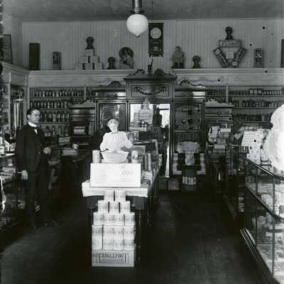 Howell and Jones Drug Store Interior