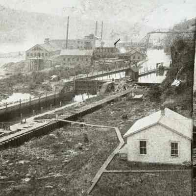 West Linn Crown Paper Mill and Willamette Falls Locks 1892