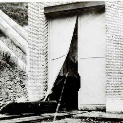 Cazadero Dam "Station G" - June 1908 - After Equipment Explosion - Clackamas River, Oregon