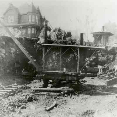 Oregon City 1917 - Road Construction on Washington Street.