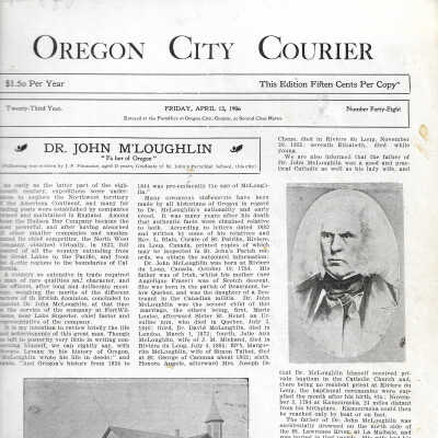 Oregon City Courier - 1906 Newspaper