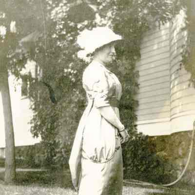 Beatie Family - Young Woman Modeling her Dress and Hat - 1913