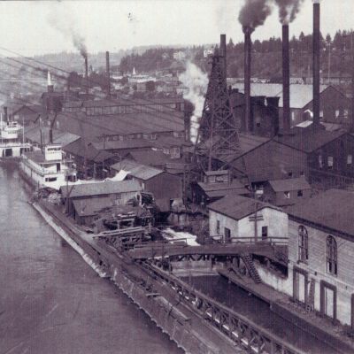 Willamette Falls Locks and West Linn Paper Mill