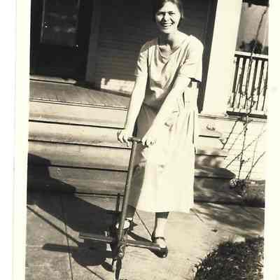 Woman with Scooter
