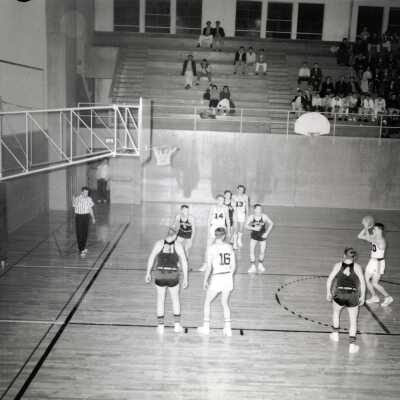 Molalla High School vs. St. Helens Basketball game - 1956
