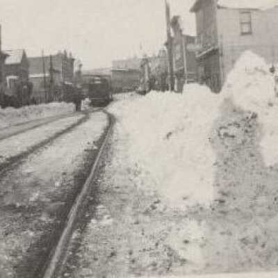 Snow Covered Main Street - 1919 - Oregon City, Oregon