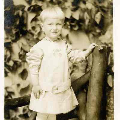 Eggimann Family Photo Collection - Portrait of Young Girl Standing in a Chair