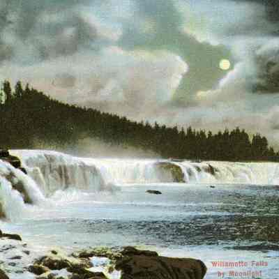 Willamette Falls by Moonlight Postcard