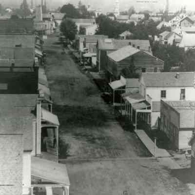 Oregon City 1874 - Main Street from the Woolen Mill Tower