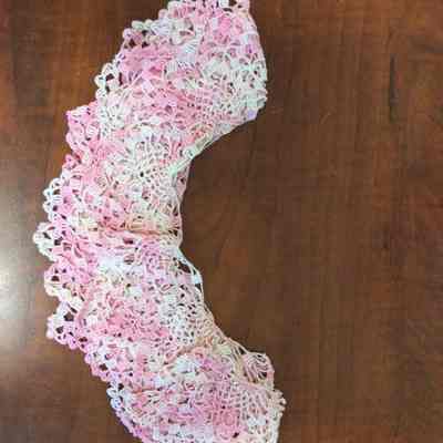 Pink dyed lace trim/ Marrs-Curry/ Unknown Provenance