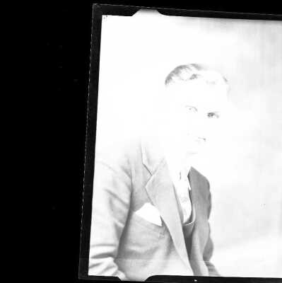 Copy of a photograph of a man for D. Leonard - February 1930 - Negative