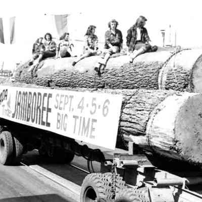 Oregon City Territorial Days Parade 1940's - Estacada Jamboree Float