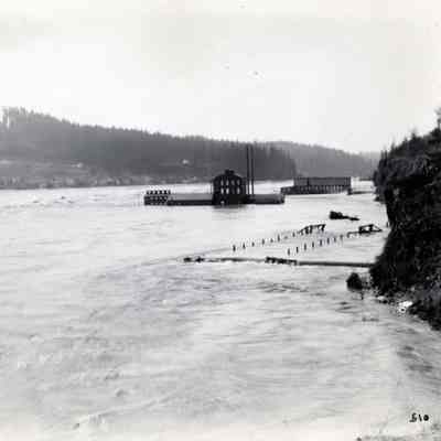 1890 Flood - Willamette River at West Linn, Oregon Locks