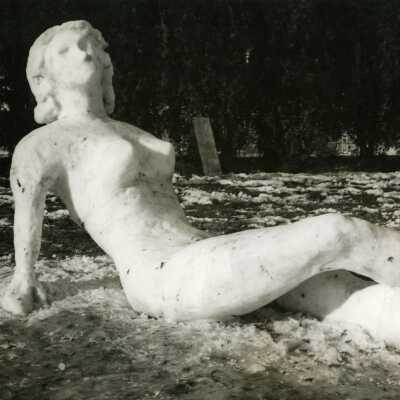 Snow Sculpture - February 1949