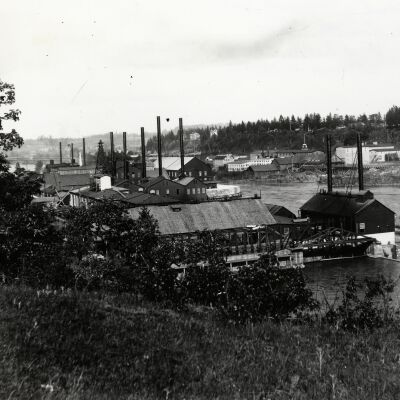 Willamette Falls Locks and West Linn Mills - 1909