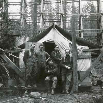 Construction of Oregon Railroad Bridge 1892-1893