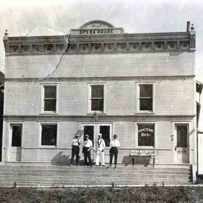 Burns Family Collection – Sailors in front of Unknown Opera House