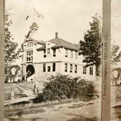 Barclay School 1895 - Stereograph - Oregon City