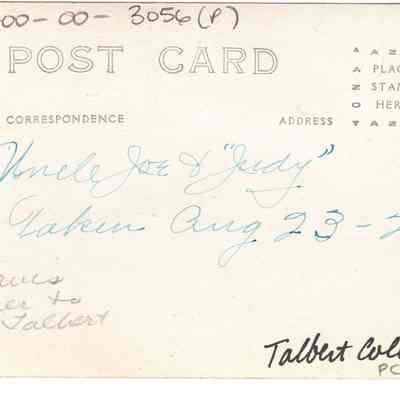 Back of Photograph Post Card