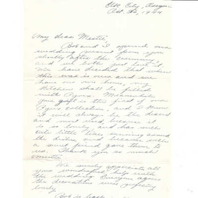 Letter from Betty Rice to Mertie Stevens