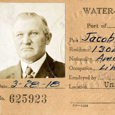 Jacob Miller, Water-Front Pass Photo I.D.